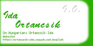 ida ortancsik business card